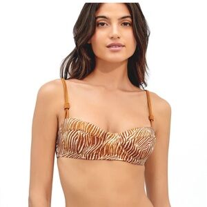 VIX MAZA CORSAGE GWEN BIKINI TOP, Size Small , $128